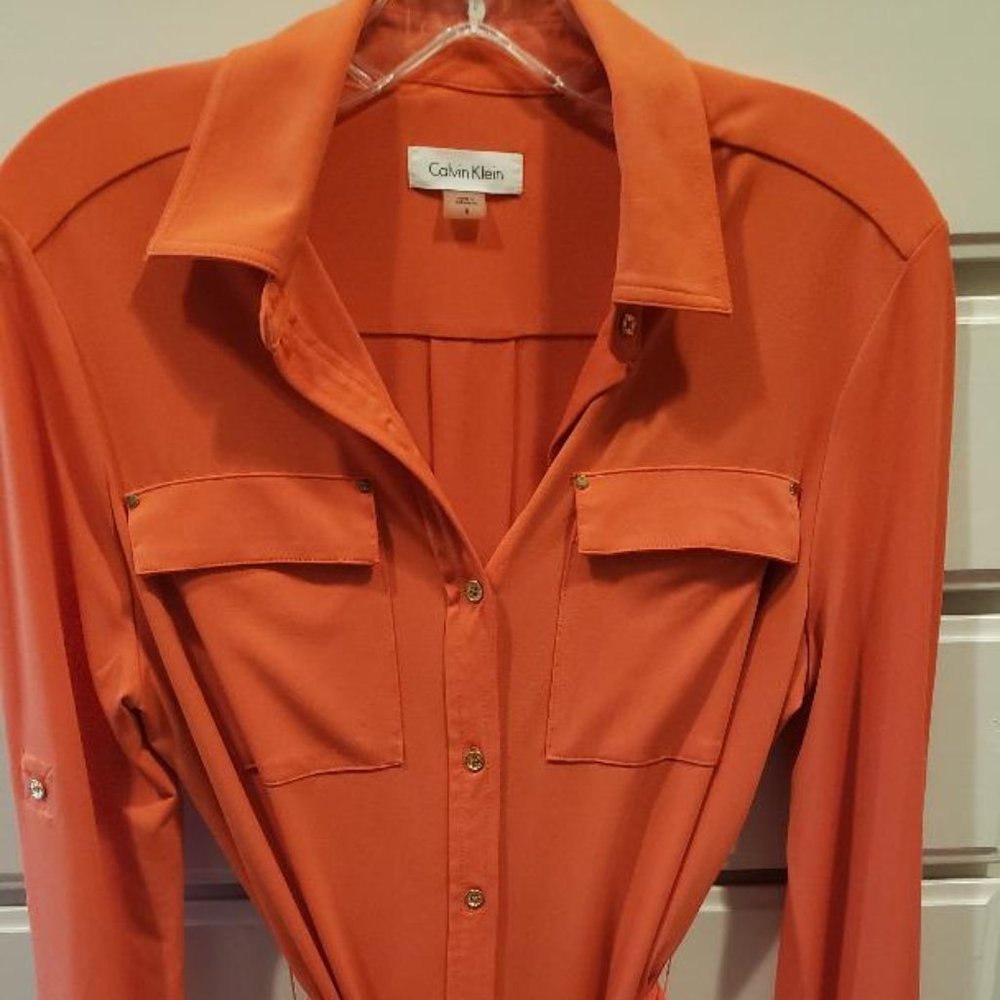 Calvin Klein Size 6 Orange/Salmon